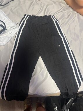 PINK Victoria's Secret Black Kids Joggers with White Side Stripes